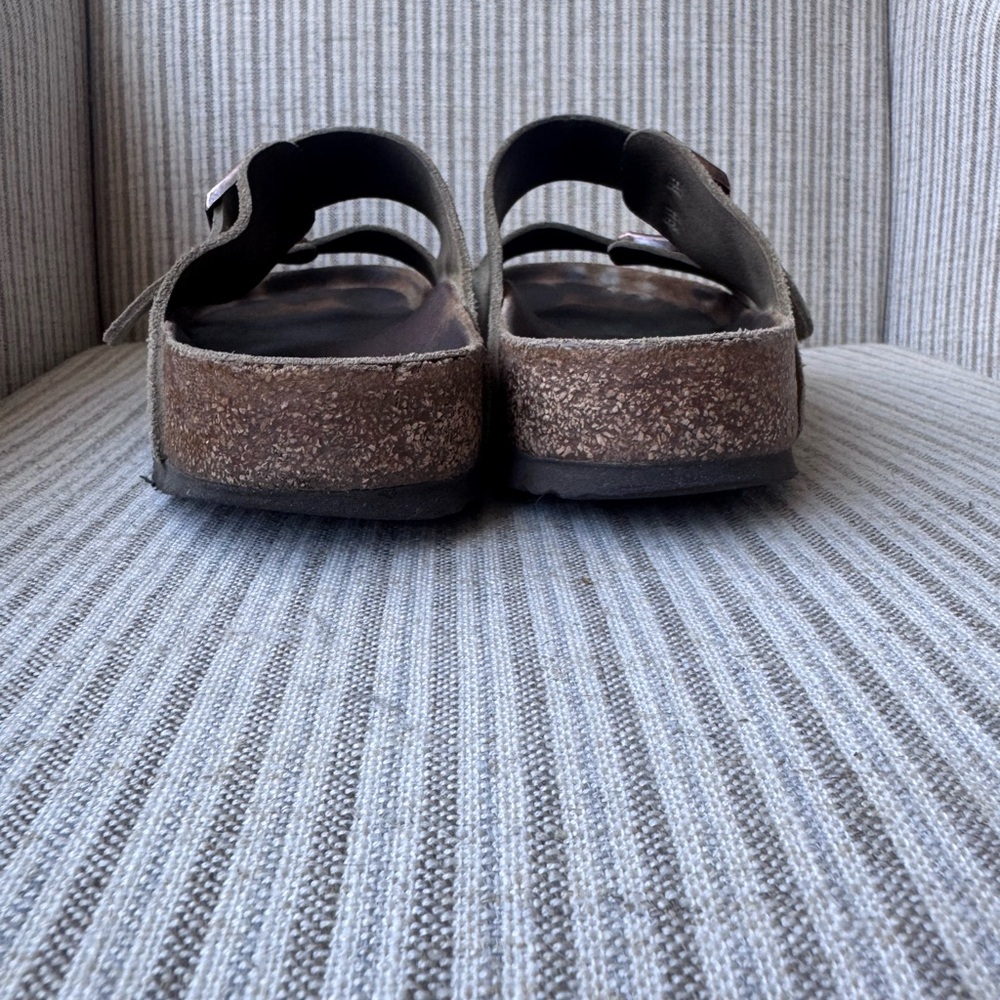 Birkenstock Arizona Taupe Suede Softbed Sandals size 41 regular/wide - Picture 8 of 10